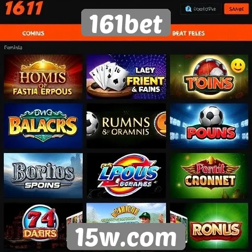 Variedade de jogos disponíveis na plataforma 161bet